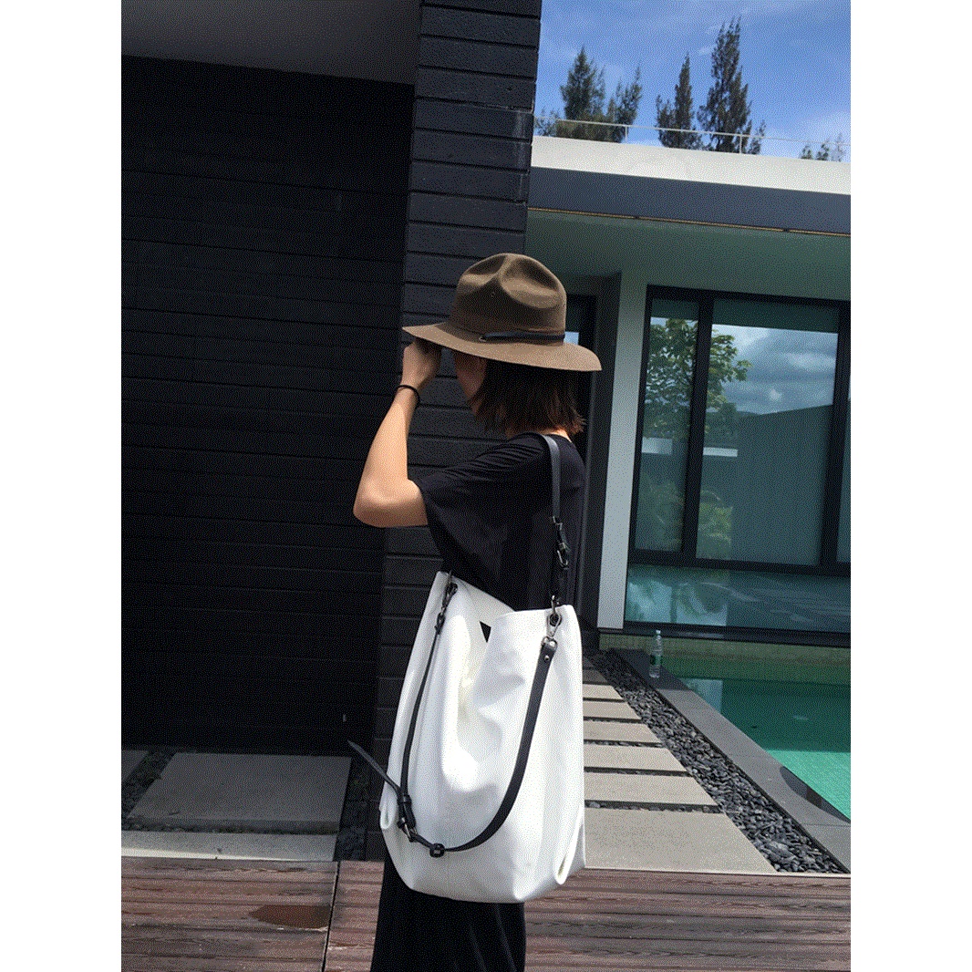 Soft leather large capacity solid color big bag - Image 9