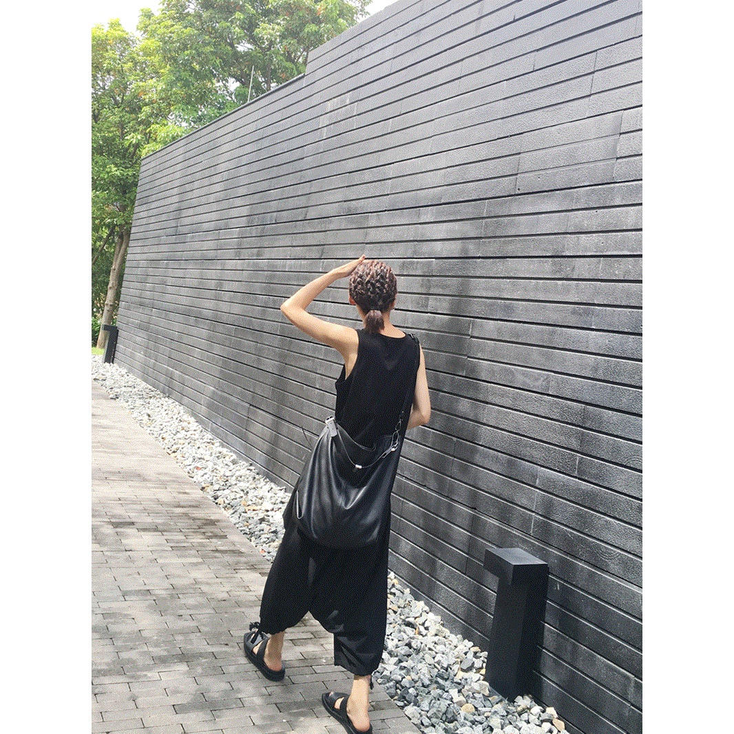 Soft leather large capacity solid color big bag - Image 3