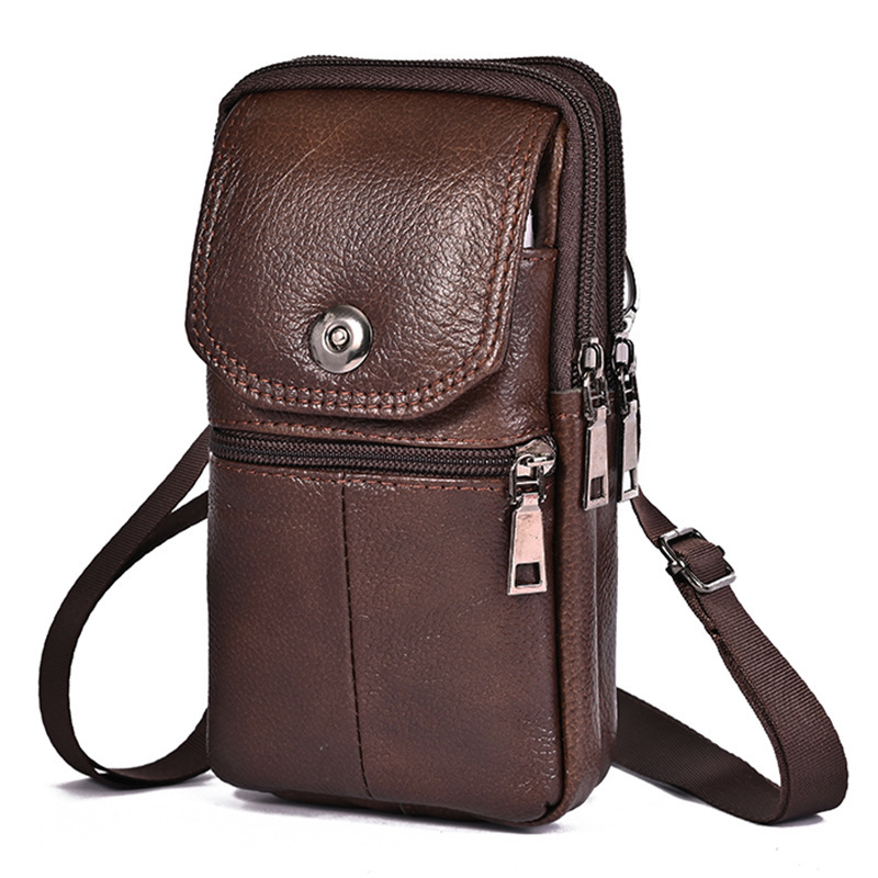Men's Multi-functional Outdoor Portable Fashion Leather Belt Bag - Image 2