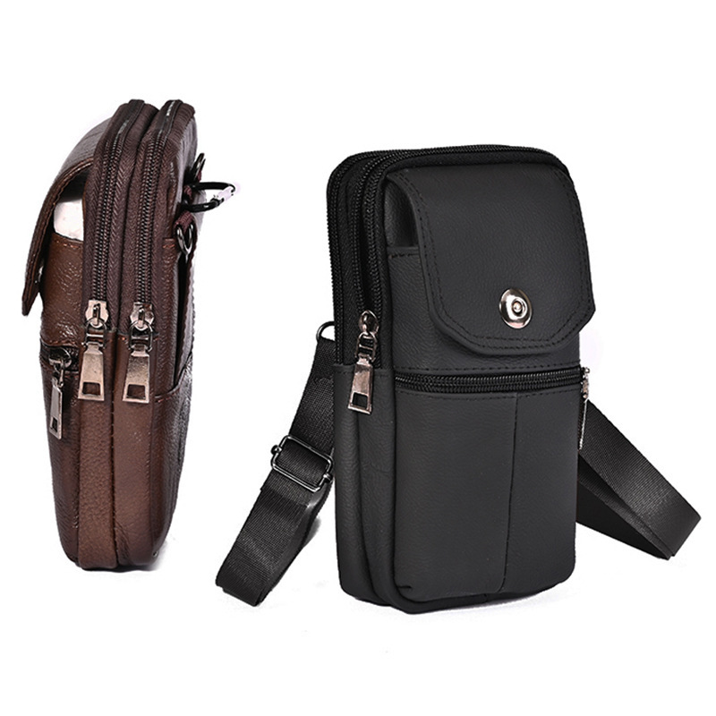 Men's Multi-functional Outdoor Portable Fashion Leather Belt Bag - Image 3