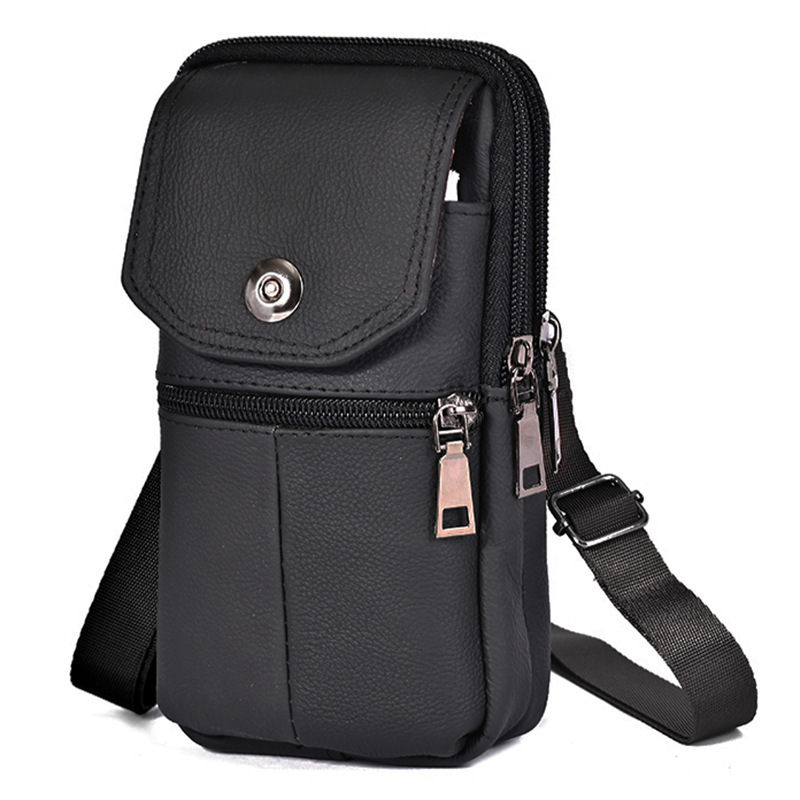 Men's Multi-functional Outdoor Portable Fashion Leather Belt Bag - Image 7