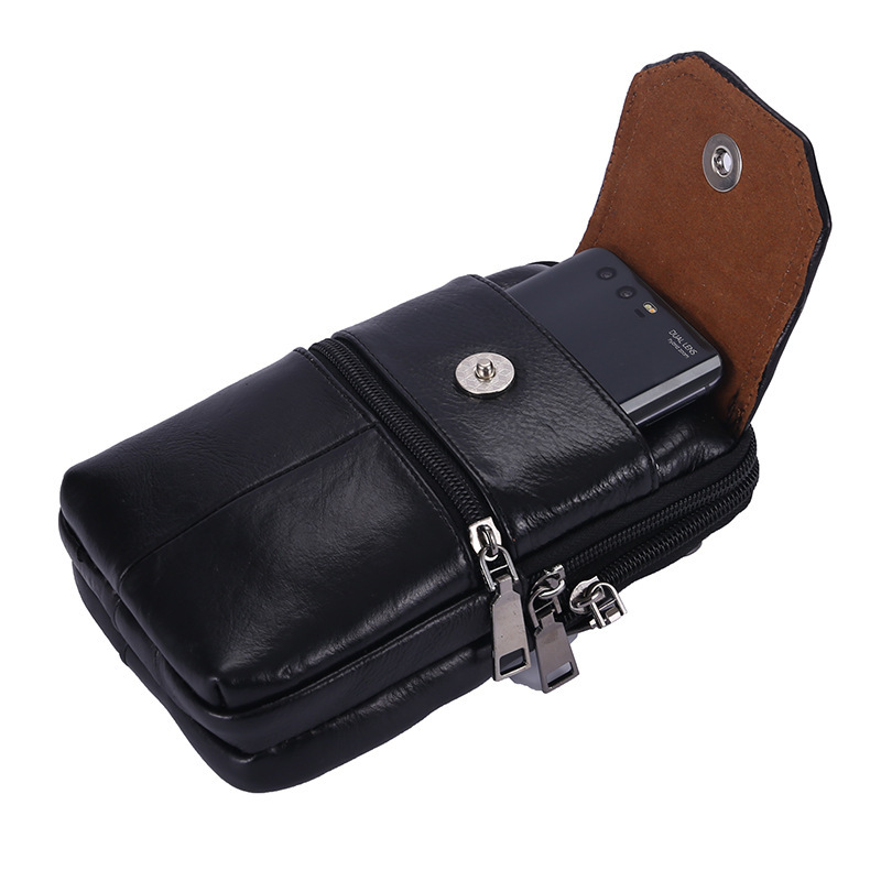 Men's Multi-functional Outdoor Portable Fashion Leather Belt Bag - Image 4