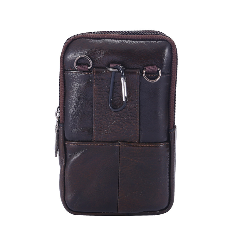 Men's Multi-functional Outdoor Portable Fashion Leather Belt Bag - Image 9